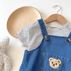 Conjunto com Suspensório Jeans Infantil