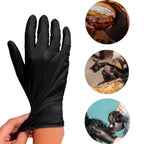 Luva Vinil Preta Descartável Sem Pó