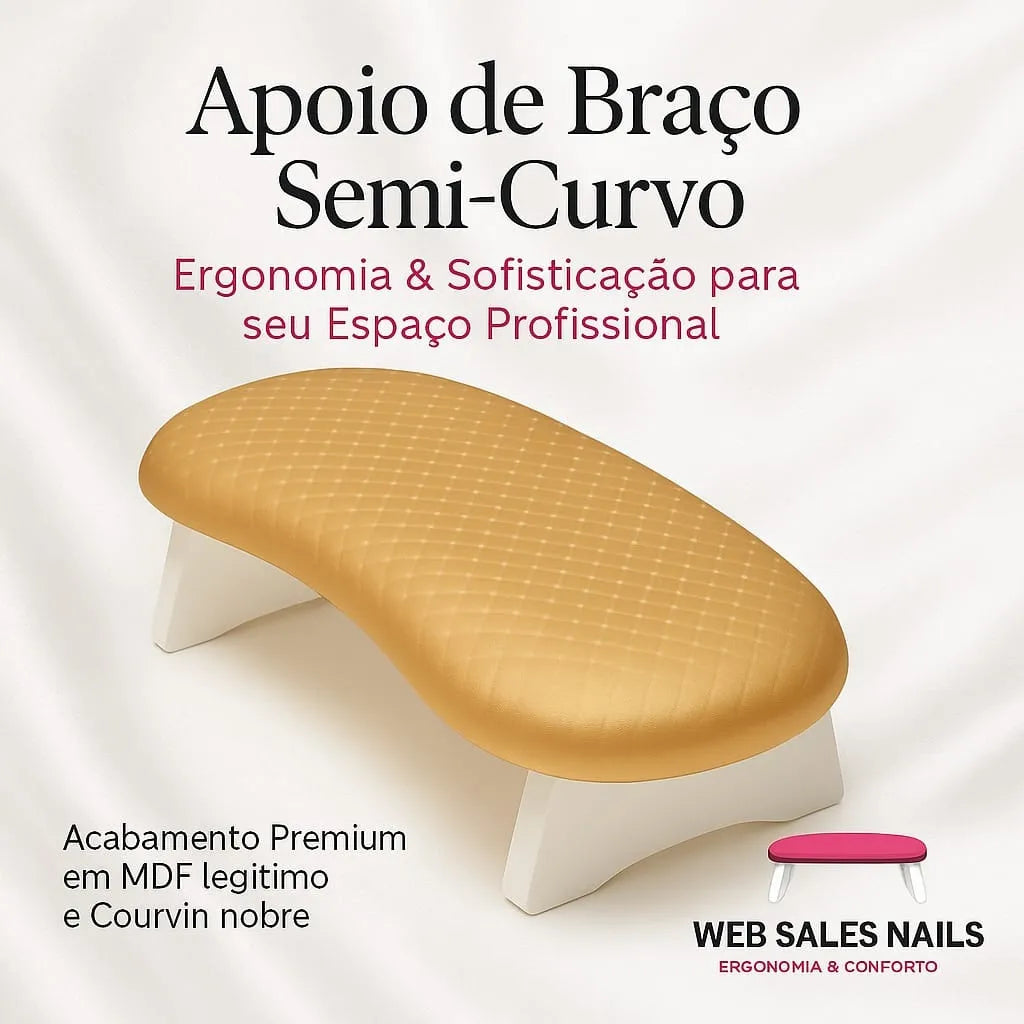 Apoio Suporte De Braço Mão Manicure Semi-curvo Altura 10cm