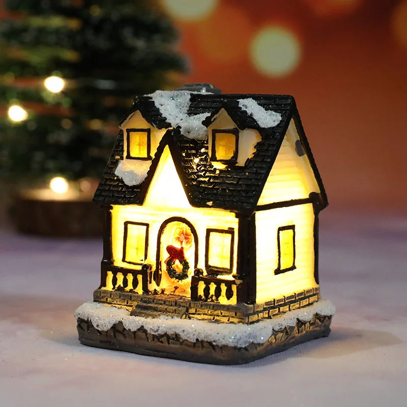 Mini Casa Decorativa Natalina com Iluminação LED