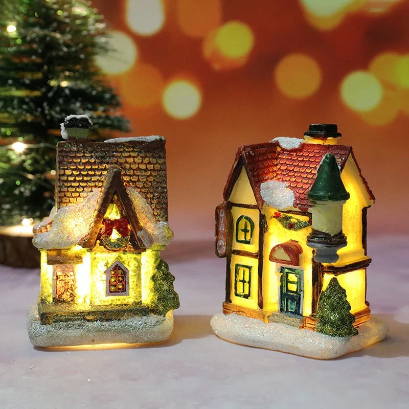 Mini Casa Decorativa Natalina com Iluminação LED