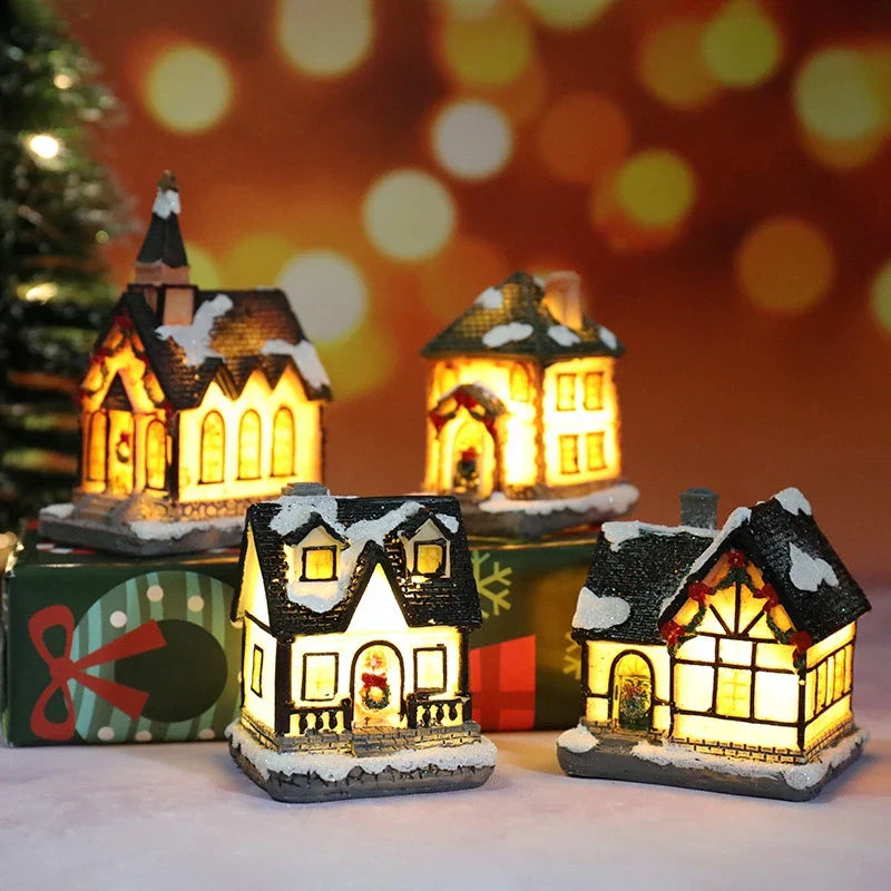 Mini Casa Decorativa Natalina com Iluminação LED