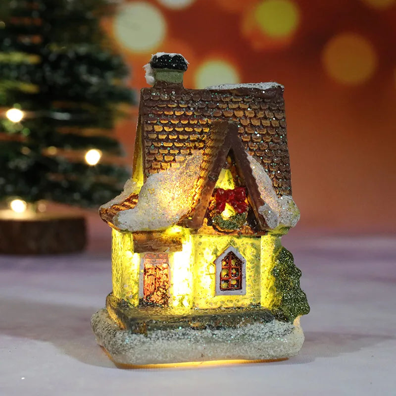 Mini Casa Decorativa Natalina com Iluminação LED