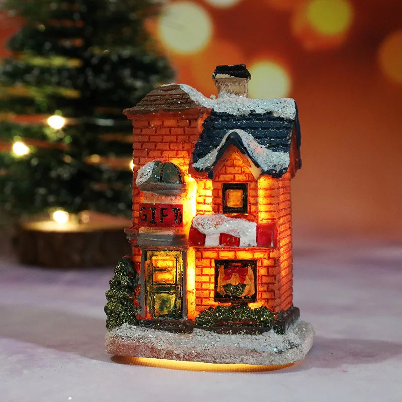 Mini Casa Decorativa Natalina com Iluminação LED