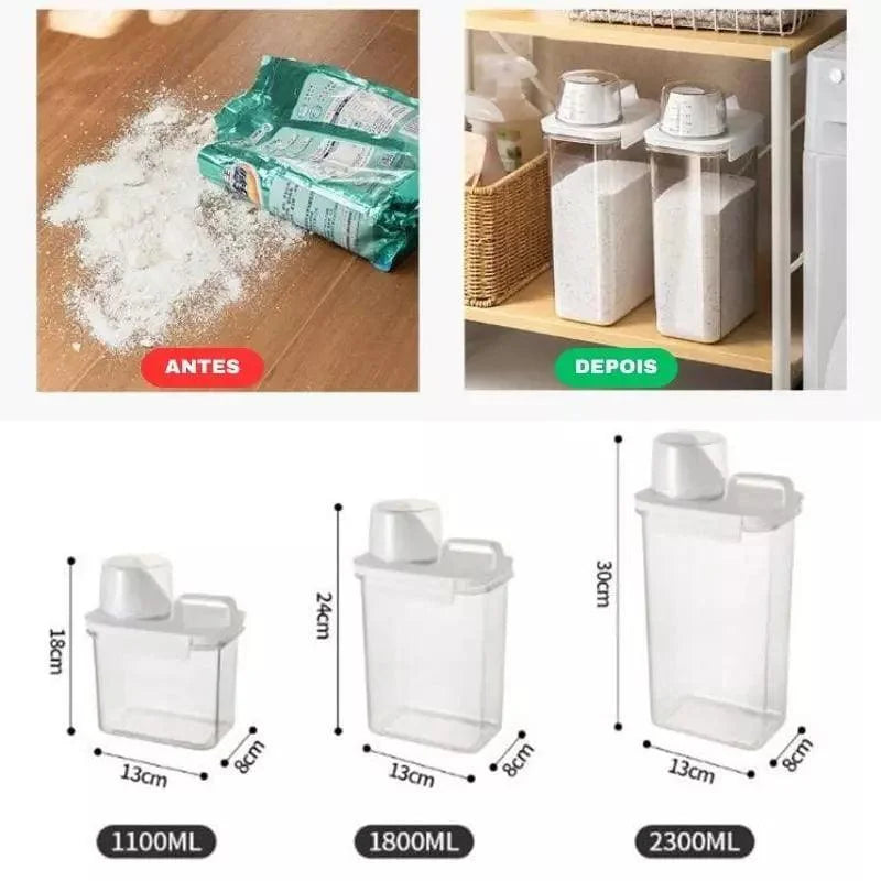 Organizador Hermético Porta Sabão e Cereais com Dosador